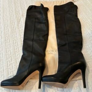 Jimmy Choo Elegant Black Over the Knee Boots